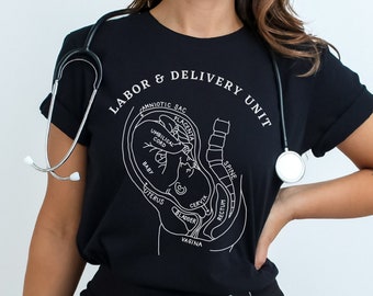 Labor and Delivery Unit Shirt, L&D Unit Shirts, Nurse Tshirt, Labor and Delivery Nurse Shirt, Midwife Shirt, OBGYN, Anatomy Nurse Gift