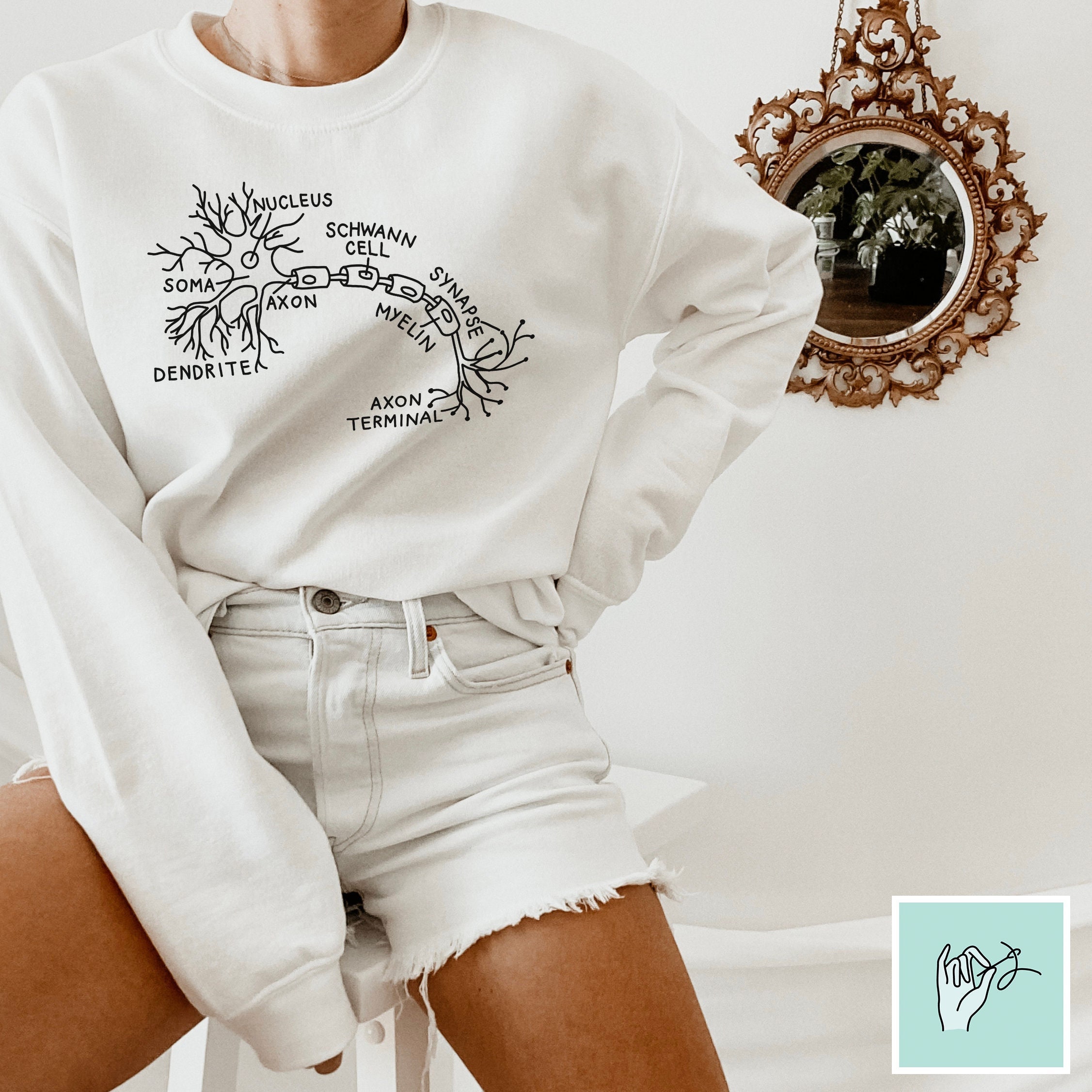 Neuron Anatomy Sweatshirt, Neuron Sweatshirt, Neuro Nurse, Neurology ...
