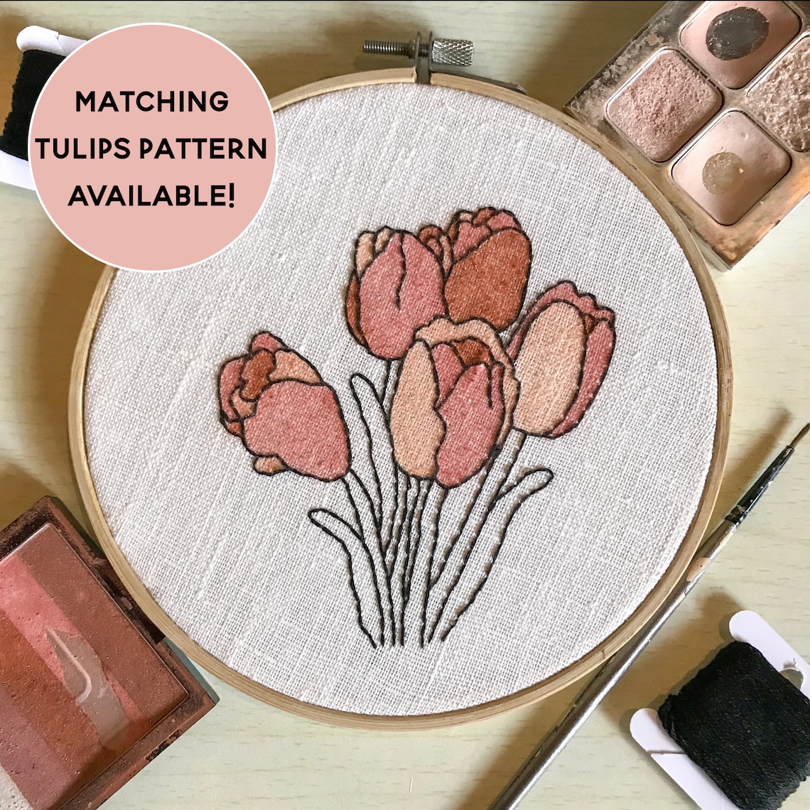 Peony embroidery nwcvq diy flower embroidery floral  etsy Peony embroidery nwcvq diy flower embroidery floral  etsy