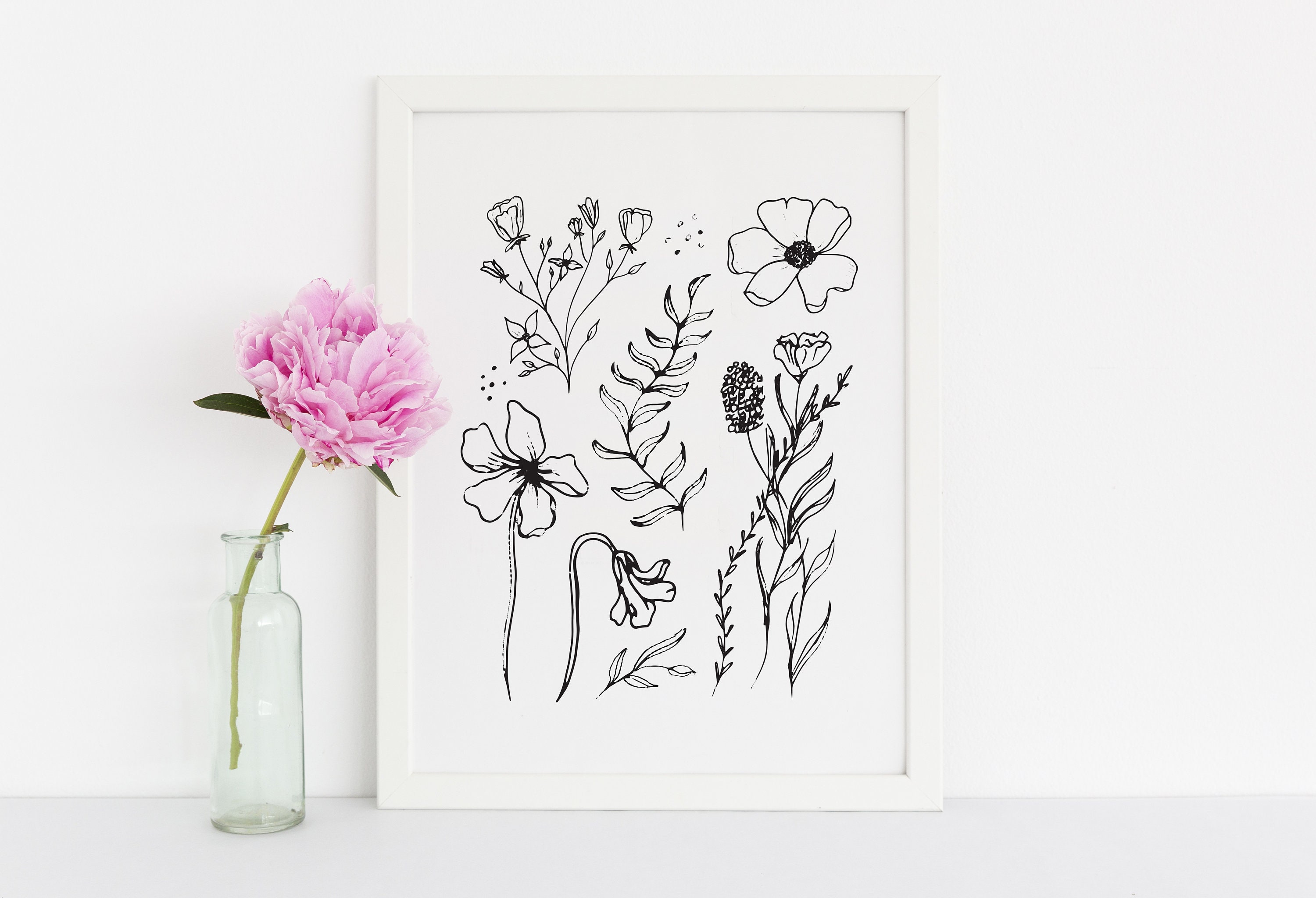 Set of 3 Botanical Printables Floral Printable Nursery or - Etsy