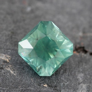 3.22 ct Montana Sapphire, 7.3mm Cushion Sapphire, Green Montana Loose Sapphire, Precision Cut in the USA, Conflict Free Sapphire,  cs257