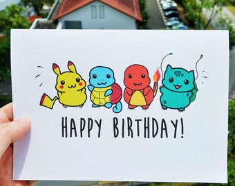 Bulbasaur + Happy Birthday + Charizard + Eevvee Digital Download COMMERCIAL USE
