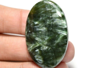 Seraphinite Cabochon...Oval Cabochon...41x24x5 mm..46 Cts ..#G704