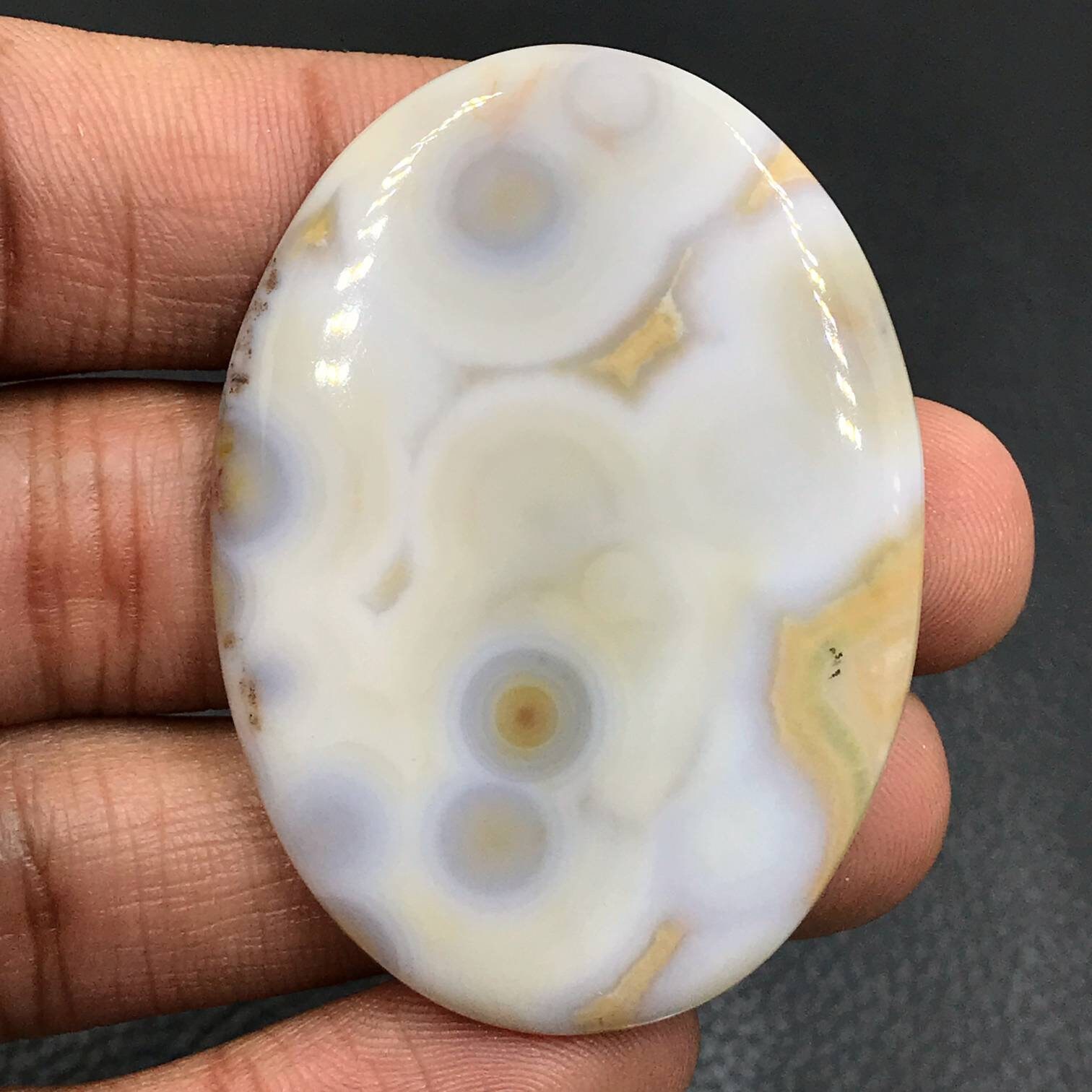 Ocean Jasper Cabochonoval Cabochon49x36x4 Mm62 Cts