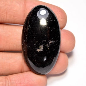 Natural Black Tourmaline Cabochon...Oval Cabochon...42x24x8 mm...69 Cts...A#L721