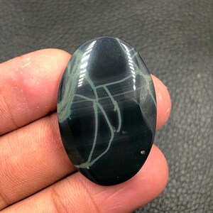 Spider Web Obsidian Cabochon...Oval Cabochon...35x23x6 mm...36 Cts...A#N9747