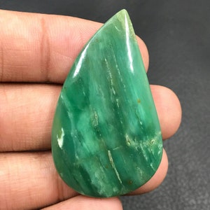 Gary Green Jasper Larsonite Cabochon... Freefrom Cabochon...45x27x5 mm...49 Cts...A#J3851