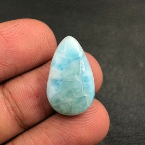Larimar Cabochon...Pear Cabochon...22x13x6 mm...14 Cts...A#M5843