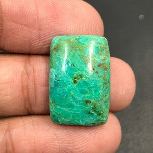 Cabujón de crisocola verde océano... Cabujón cojín... 22 x 15 x 4 mm... 14 quilates... #J316