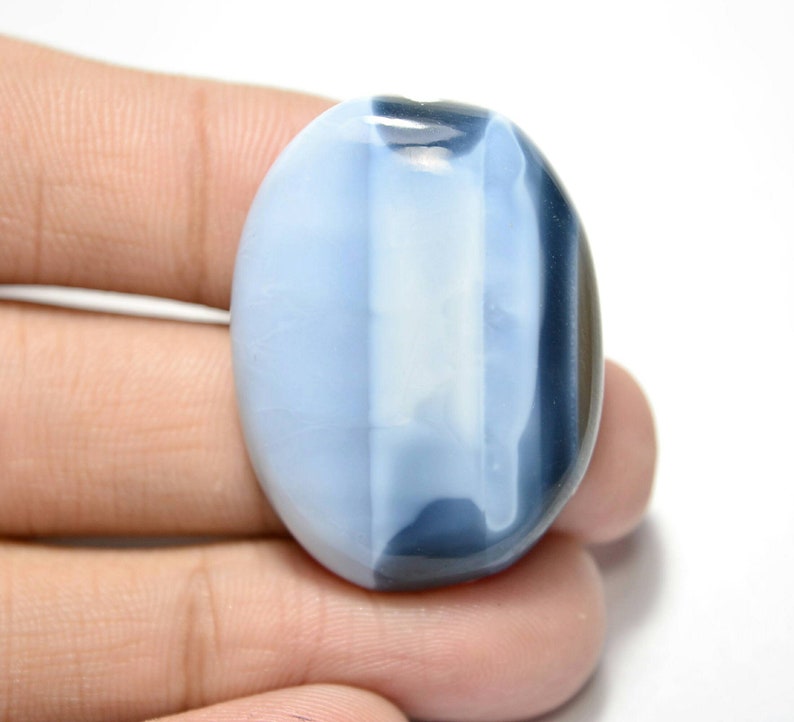 Freeform Cabochon...34x25x6 mm..38 Cts...#G3890 Owyhee Blue Opal Cabochon..