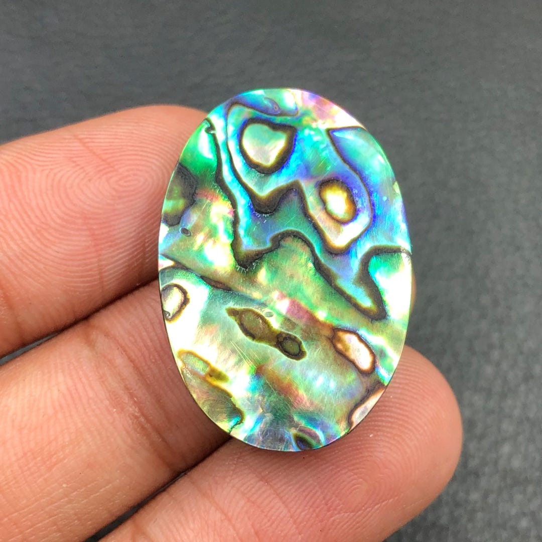 Abalone Shell Cabochon... Oval Cabochon...30x20x6 Mm...30 Cts...a#n2870 ...