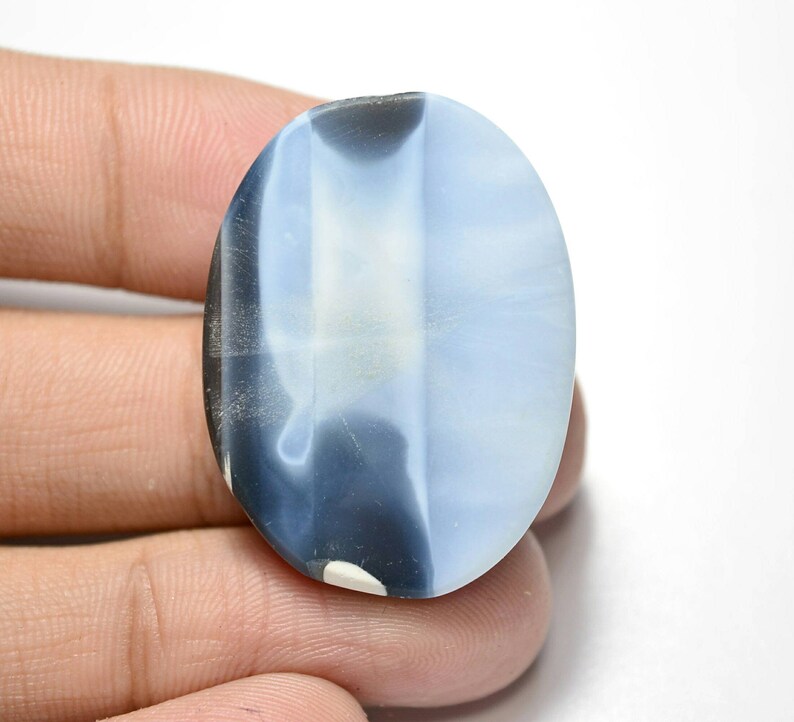 Freeform Cabochon...34x25x6 mm..38 Cts...#G3890 Owyhee Blue Opal Cabochon..