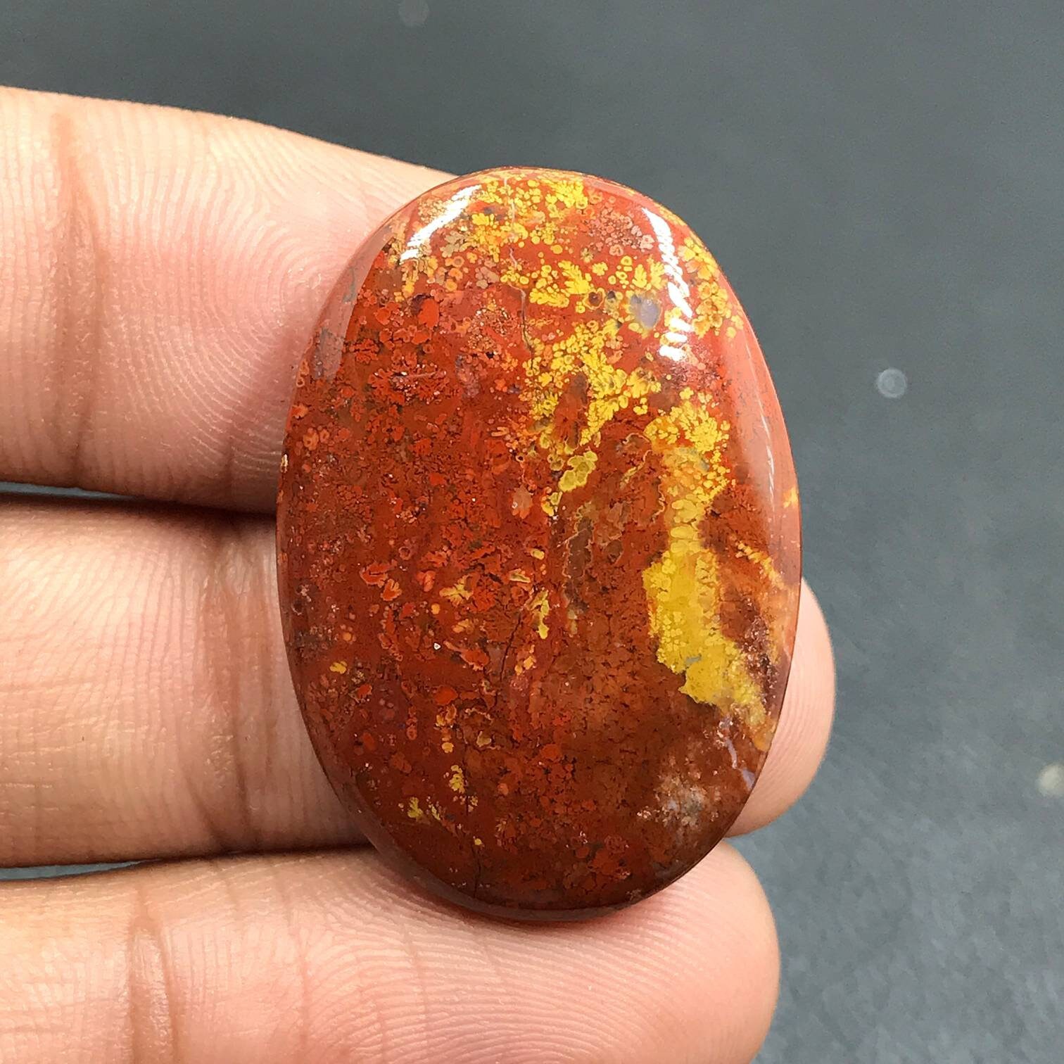 Beautiful Red Jasper Agate Polished Display Specimen Lake