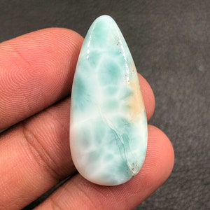 Larimar Cabochon...Pear Cabochon...34x16x6 mm...29 Cts...A#M5838