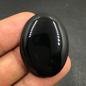 Black Onyx Cabochon... Oval Cabochon...34x26x7 mm...48 Cts...A#N67