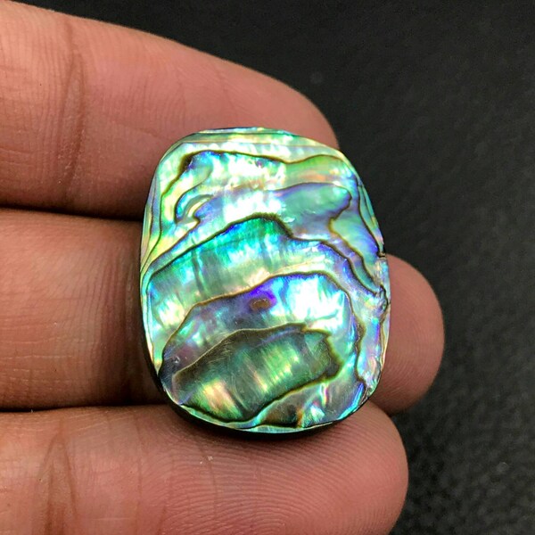 Abalone Shell Cabochon...Paua Cabochon.... Freeform Cabochon...25x20x7 mm...33 Cts...A#H7541