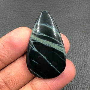 Spider Web Obsidian Cabochon...Pear Cabochon...41x24x5 mm...36 Cts...A#N9762