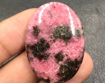 Rhodonite Cabochon...Oval Cabochon...37x27x6 mm...64 Cts...A#L7697