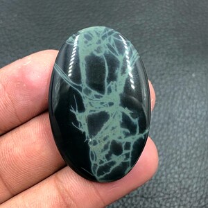 Spider Web Obsidian Cabochon...Oval Cabochon...41x27x5 mm...44 Cts...A#N9744