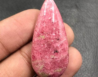 Rhodonite Cabochon...Pear Cabochon...40x19x6 mm...46 Cts...A#L7703