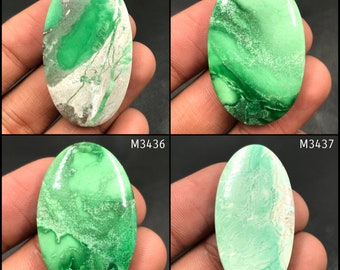 Utah Lucin Variscite Cabochons.. M3434,M3435,M3436,M3437