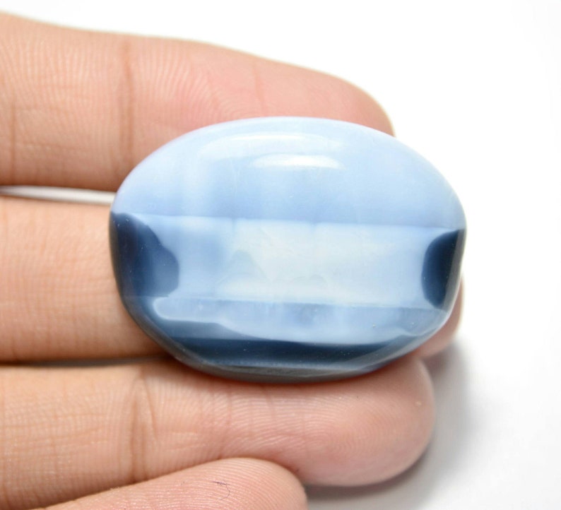 Freeform Cabochon...34x25x6 mm..38 Cts...#G3890 Owyhee Blue Opal Cabochon..