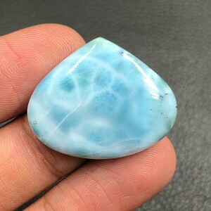 Larimar Cabochon...Pear Cabochon...24x29x6 mm...33 Cts...A#M5837