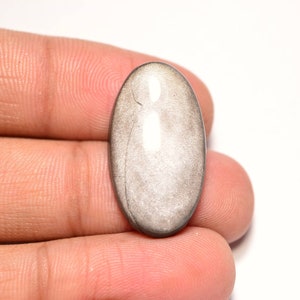 Silver Sheen Obsidian Cabochon...Oval Cabochon...26x15x5 mm...15 Cts...A#L4185