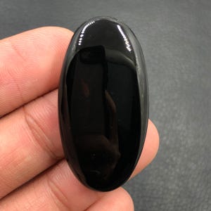Black Onyx Cabochon... Oval Cabochon...40x20x5 mm...37 Cts...A#N5778