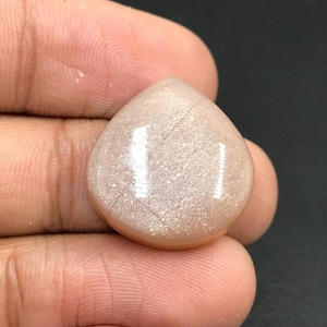 Peach Moonstone Cabochon...Pear Cabochon...20x19x7 mm...21 Cts...A#J5082