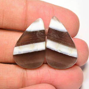 Owyhee Blue Opal Pair Cabochon... Blue Opal Cabochon Pair... Poire Cabochon... 24x15x4mm... 20Cts... #H8679