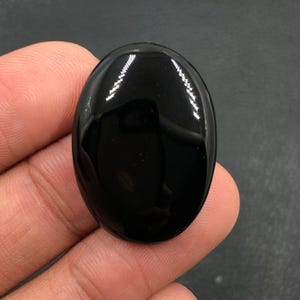 Black Onyx Cabochon... Oval Cabochon...30x21x6 mm...29 Cts...A#N5786