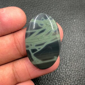 Spider Web Obsidian Cabochon...Oval Cabochon...33x20x6 mm...28 Cts...A#N9753