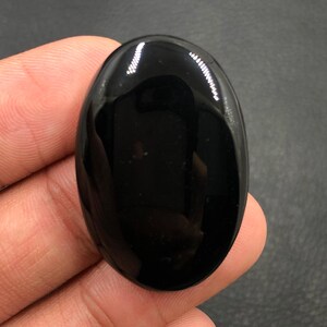 Black Onyx Cabochon... Oval Cabochon...35x23x6 mm...44 Cts...A#N5779