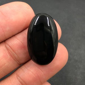Black Onyx Cabochon... Oval Cabochon...25x15x6 mm...19 Cts...A#N5789