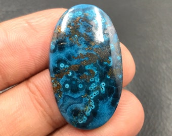 Shattuckite Cabochon...Oval Cabochon...31x18x6 mm...40 Cts...A#M2732