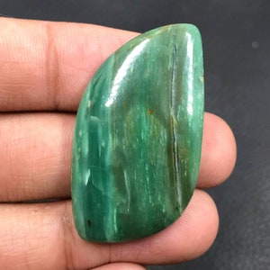 Gary Green Jasper Larsonite Cabochon... Freefrom Cabochon...43x23x6 mm...48 Cts...A#J3859