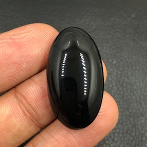 Black Onyx Cabochon... Oval Cabochon...30x17x8 mm...31 Cts...A#N71
