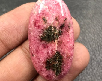 Rhodonite Cabochon...Oval Cabochon...38x21x6 mm...59 Cts...A#L7696