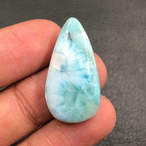 Larimar Cabochon...Pear Cabochon...30x16x6 mm...26 Cts...A#M5840