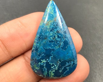 Shattuckite Cabochon...Pear Cabochon...35x22x6 mm...37 Cts...A#M2740