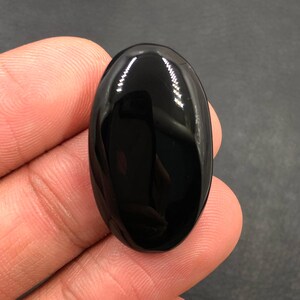 Black Onyx Cabochon... Oval Cabochon...29x17x6 mm...26 Cts...A#N5785
