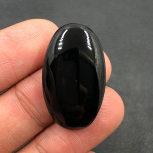 Black Onyx Cabochon... Oval Cabochon...30x18x6 mm...24 Cts...A#N5784