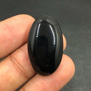 Black Onyx Cabochon... Oval Cabochon...29x17x7 mm...27 Cts...A#N72