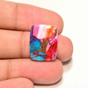 Rosa Mohave Türkis Cabochon...Kissen Cabochon...19x14x4mm...12Cts...#i5265