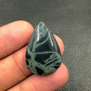 Spider Web Obsidian Cabochon...Pear Cabochon...30x20x6 mm...27 Cts...A#N9770