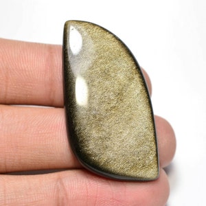 Goldener Obsidian... Freeform Cabochon...45x22x6mm...42Cts...#i4041