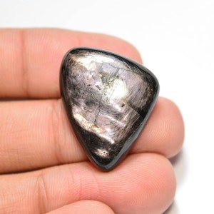 Cabochon Hypersthène... Cabochon velours labradorite... Cabochon forme libre...27x21x6mm...29Cts....#H3941