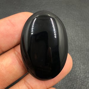 Black Onyx Cabochon... Oval Cabochon...36x24x7 mm...50 Cts...A#N62