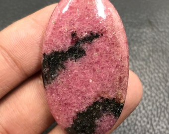 Rhodonite Cabochon...Oval Cabochon...45x26x6 mm...76 Cts...A#L7692